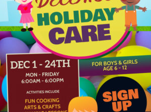 December Holiday Care available – Table View